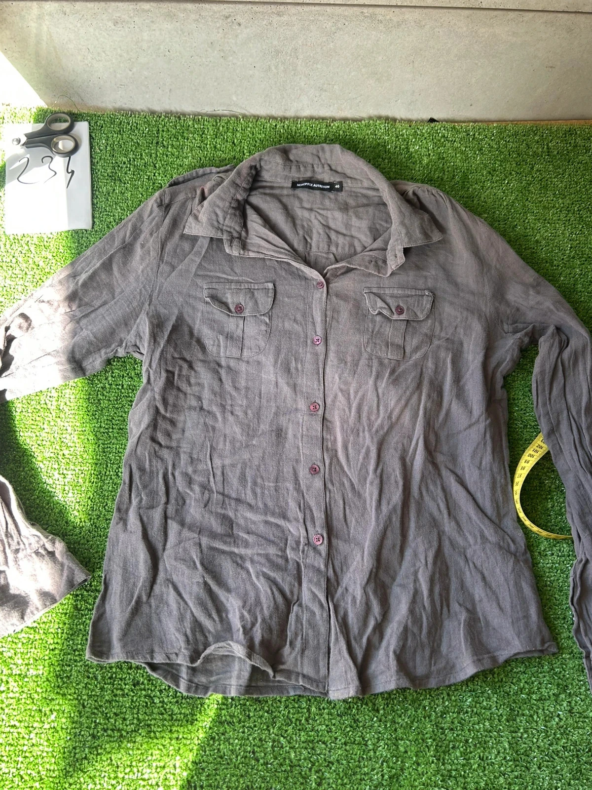 Chemise unie noire Monoprix autreton